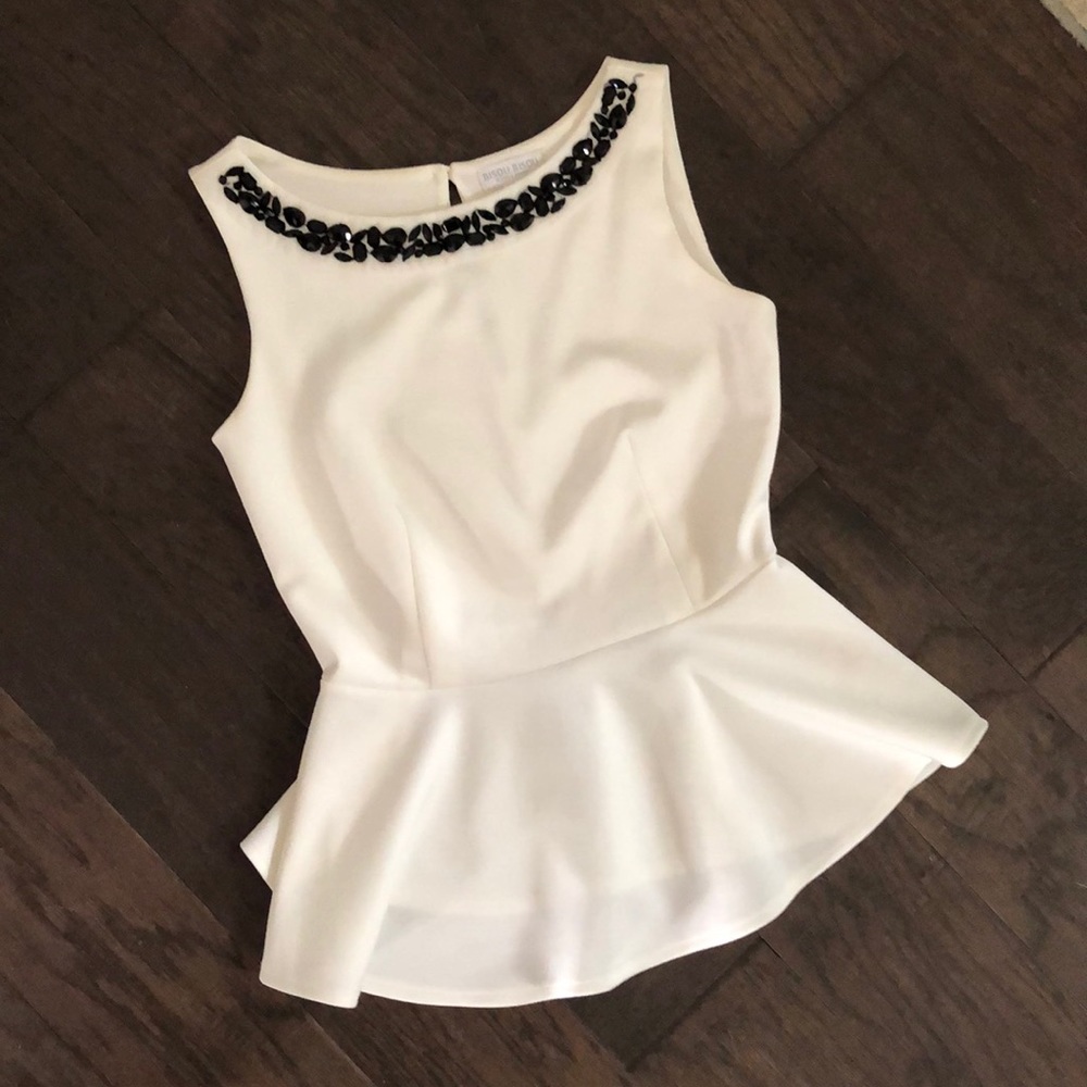 Bisou Bisou White Tank Top